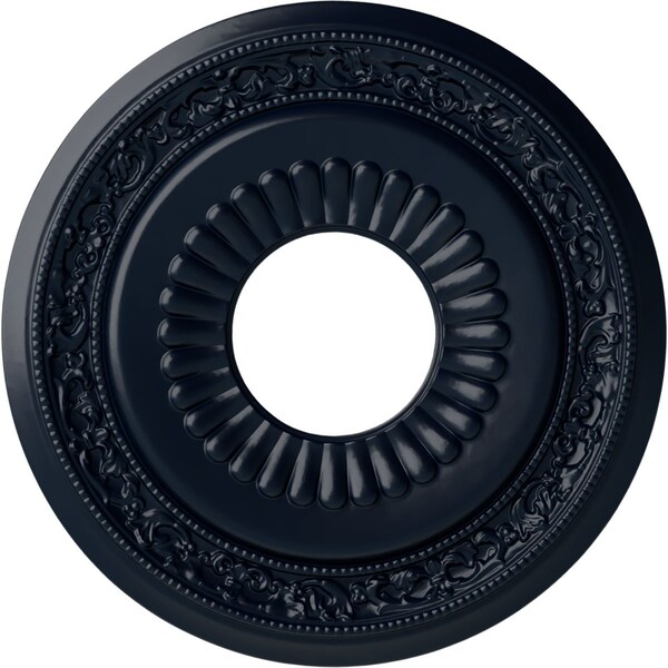 Ekena Millwork Lauren Ceiling Medallion (Canopies up to 6 1/4"), 20 5/8"OD x 6 1/4"ID x 1 3/8"P, Midnight Dream CM20LNMDF - main